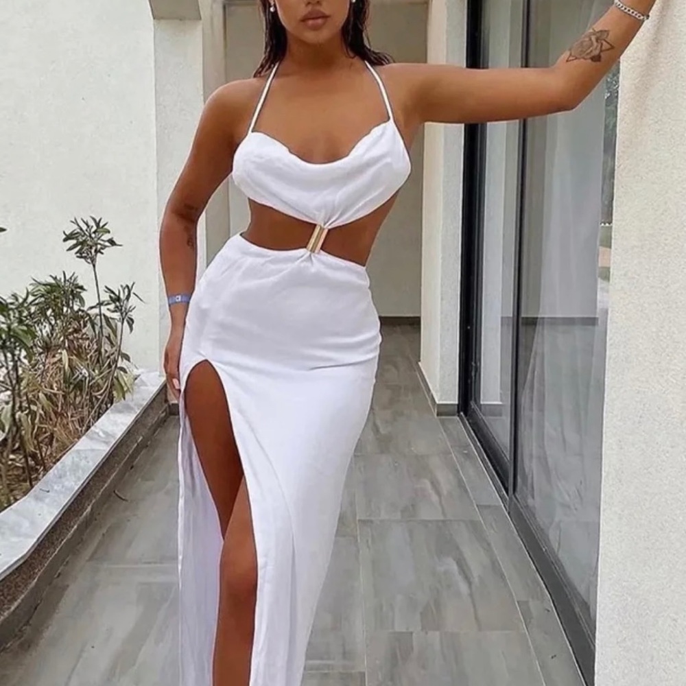 Goddess Maxi White Dress